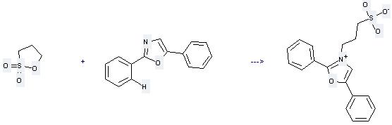 2,5-Diphenyloxazole can react with [1,2]oxathiolane 2,2-dioxide to get 3-(2,5-diphenyloxazolio-3)propanesulfonate.